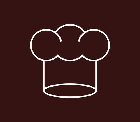 Chef hat icon illustrated in vector on white background Illustrazione stock