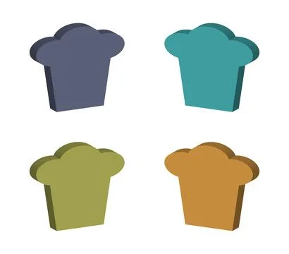 Chef hat icon illustrated in vector on white background Stock Illustration