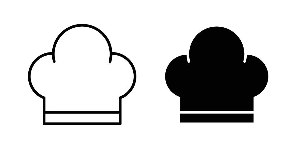 Chef hat icon Illustration set. Vector Eps10 for apps Stock Illustration
