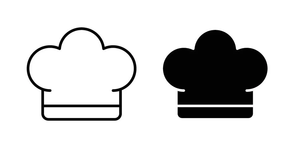 Chef hat icon Illustration set. Vector Eps10 for apps Stock Illustration