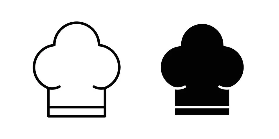 Chef hat icon illustration vector, icon set for apps Stock Illustration