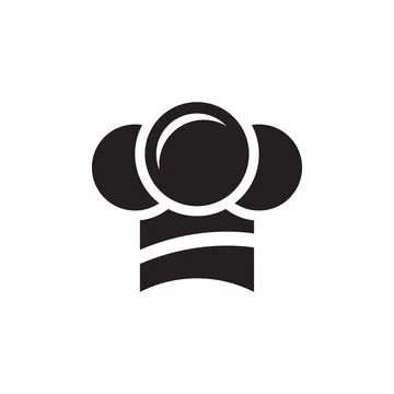 Chef hat icon logo design template isolated Stock Illustration