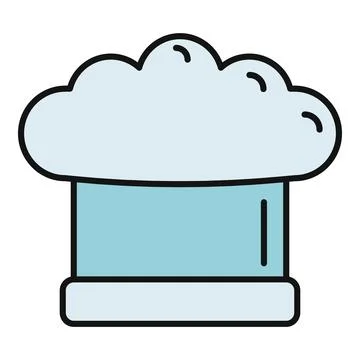 Chef hat icon representing cooking and culinary profession Stock Illustration