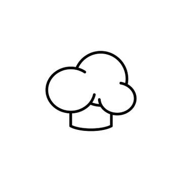 Chef hat icon. Restaurant menu black on white background Stock Illustration