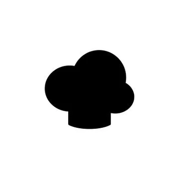 Chef hat icon. Restaurant menu. black on white background Stock Illustration