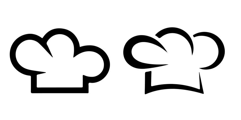 Chef hat icon set vector on white background Stock Illustration