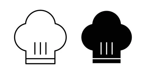 Chef hat icon vector art Illustrations 스톡 일러스트