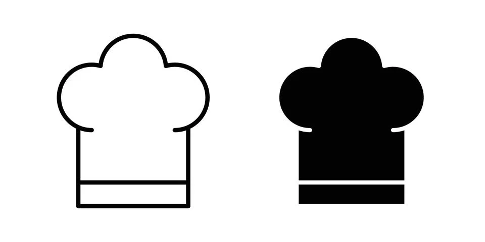 Chef hat icon vector editable eps10 Stockillustratie