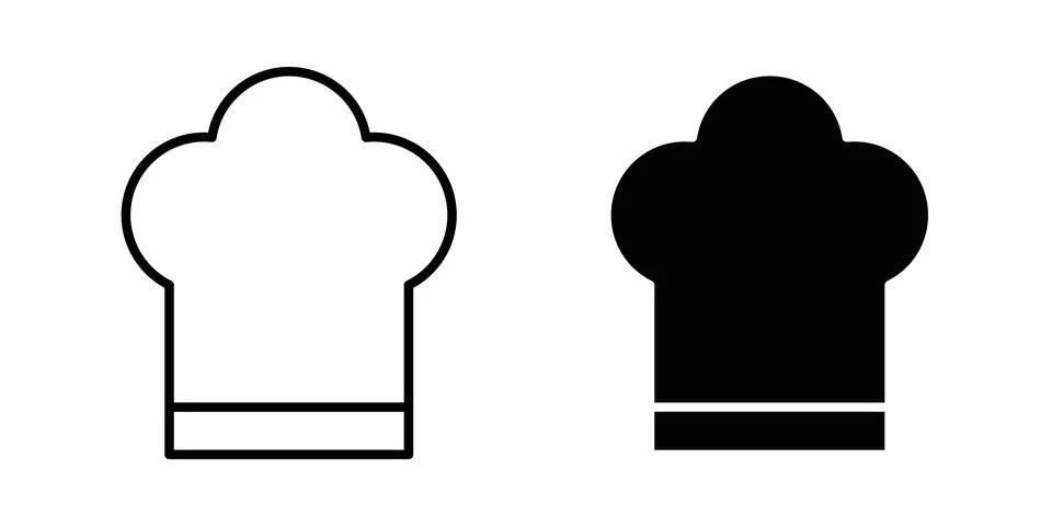 Chef hat icon vector editable eps10 Stock Illustration