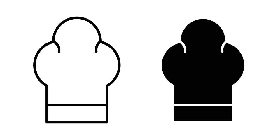 Chef hat icon vector, illustration icon set Stock Illustration