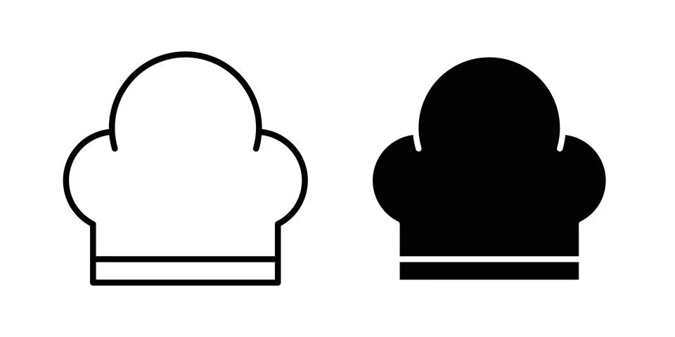 Chef hat icon vector symbol graphics Stock Illustration