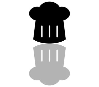 Chef hat icon on white background Stock Illustration