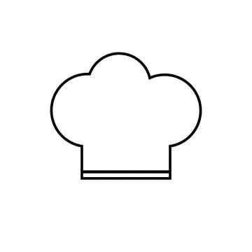 Chef hat icon on white. Illustrazione stock