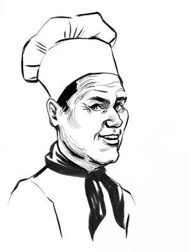 Chef in hat Illustrazione stock