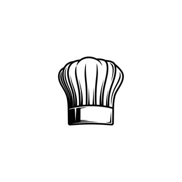 Chef hat illustration minimalist vector line art 库存插图