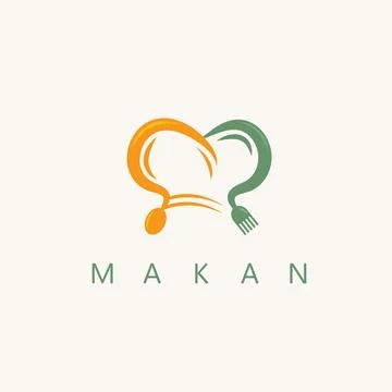 Chef hat letter m with spoon and fork vector concept design for food and ea.. 스톡 일러스트