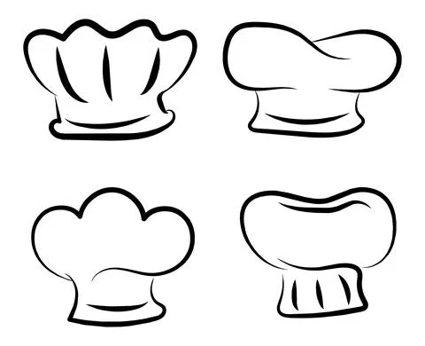 Chef Hat line art vector illustration Stock-Illustration