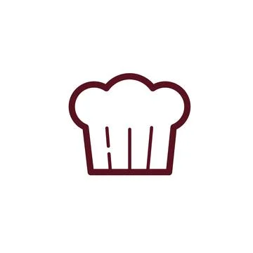 Chef hat line icon for restaurant cooking class catering and logo Stock Illustration