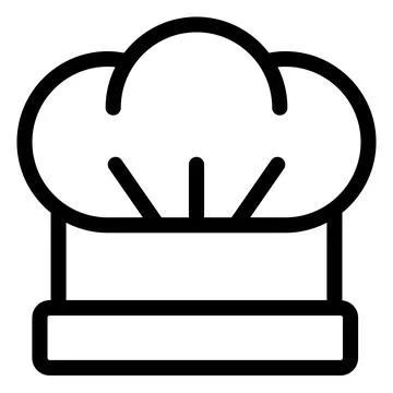 Chef hat line icon vector illustration isolated on white background Stock Illustration