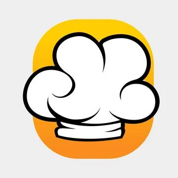 Chef hat logo and icon vector design template Stock Illustration