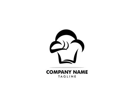 Chef Hat Logo Design Template Stock Illustration