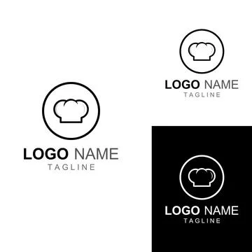 Chef hat logo for restaurant, cafe and online food delivery. Logo with vect.. イラスト素材