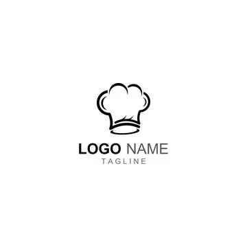 Chef hat logo for restaurant, cafe and online food delivery. Logo with vect.. イラスト素材