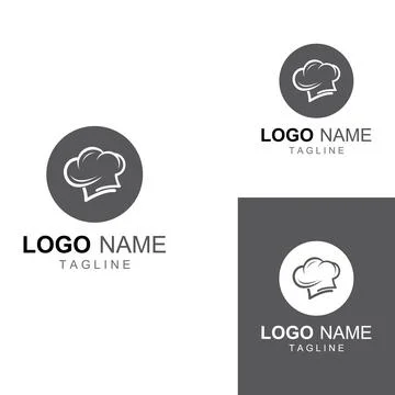 Chef hat logo for restaurant, cafe and online food delivery. Logo with vect.. イラスト素材