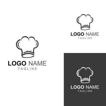Chef hat logo for restaurant, cafe and online food delivery. Logo with vect.. イラスト素材
