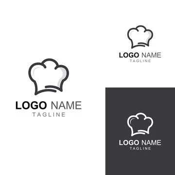 Chef hat logo for restaurant, cafe and online food delivery. Logo with vect.. イラスト素材