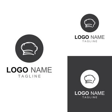 Chef hat logo for restaurant, cafe and online food delivery. Logo with vect.. イラスト素材