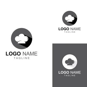 Chef hat logo for restaurant, cafe and online food delivery. Logo with vect.. イラスト素材