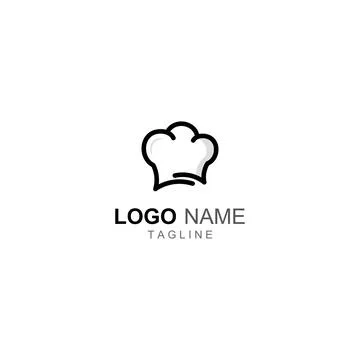 Chef hat logo for restaurant, cafe and online food delivery. Logo with vect.. イラスト素材