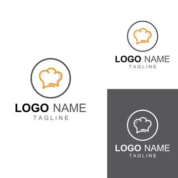 Chef hat logo for restaurant, cafe and online food delivery. Logo with vect.. イラスト素材