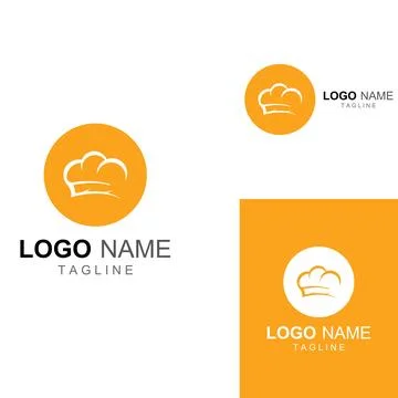Chef hat logo for restaurant, cafe and online food delivery. Logo with vect.. イラスト素材