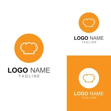 Chef hat logo for restaurant, cafe and online food delivery. Logo with vect.. イラスト素材