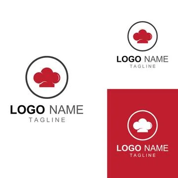 Chef hat logo for restaurant, cafe and online food delivery. Logo with vect.. イラスト素材