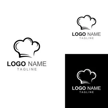 Chef hat logo for restaurant, cafe and online food delivery. Logo with vect.. イラスト素材