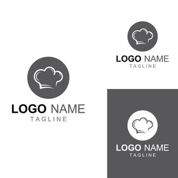 Chef hat logo for restaurant, cafe and online food delivery. Logo with vect.. イラスト素材