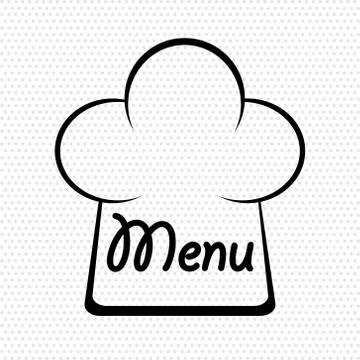 Chef hat in menu design stock vector illustration Stock Illustration