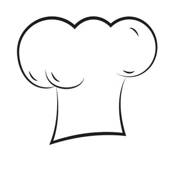 Chef hat outline Stock Illustration