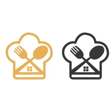 Chef Hat Restaurant Logo Template Stock Illustration