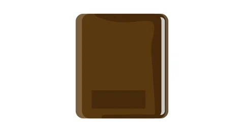 Chef hat resting on a brown book icon, symbolizing culinary knowledge and e.. Stock Footage 332457620