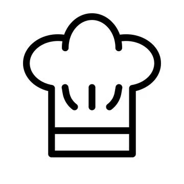 Chef hat silhouette icon. Bakery. Vector. Stock Illustration