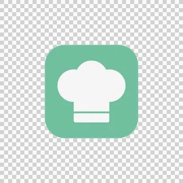 Chef Hat Silhouette Icon Stock Illustration