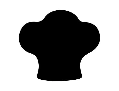 Chef hat silhouette vector art Stock Illustration