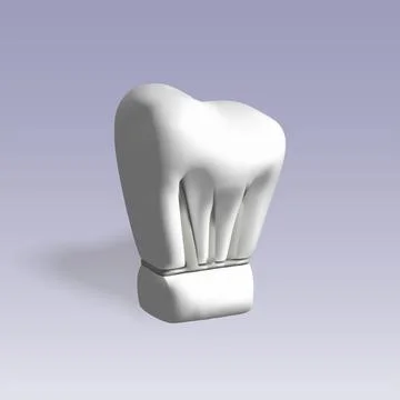 Chef hat vector 3d icon. white chef hat 3d illustration. Stock Illustration