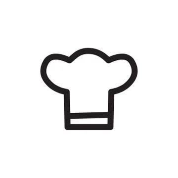 Chef Hats Icon In Flat Style Vector For Apps, UI, Websites. Black Icon Vector Stock Illustration