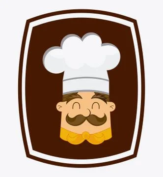 Chef head design, vector illustration eps10 graphic Stockillustratie
