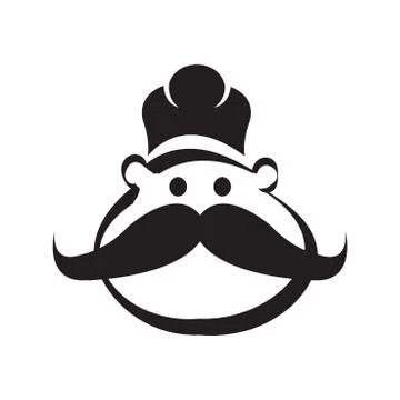 Chef head icon Stock Illustration